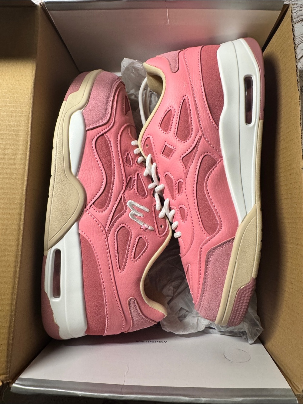Men’s Pink Suede & Leather Sneakers - Cushioned Everyday Trainer